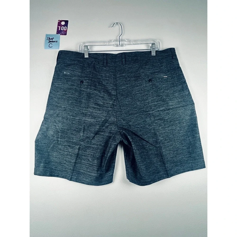 Hurley Mens H20 Dri Shorts Size 38 Black Heather Performance Casual Streetwear